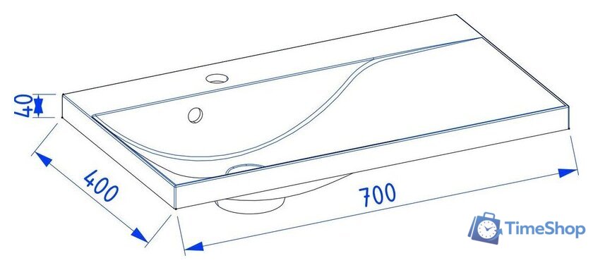 Умывальник Lauter Из искусственного мрамора Eva - Изображение №2 — Интернет-магазин Time-Shop