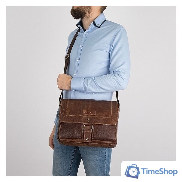 Сумка через плечо Poshete 253-1311-1-DBW (коричневый) - Изображение №11 — Интернет-магазин Time-Shop