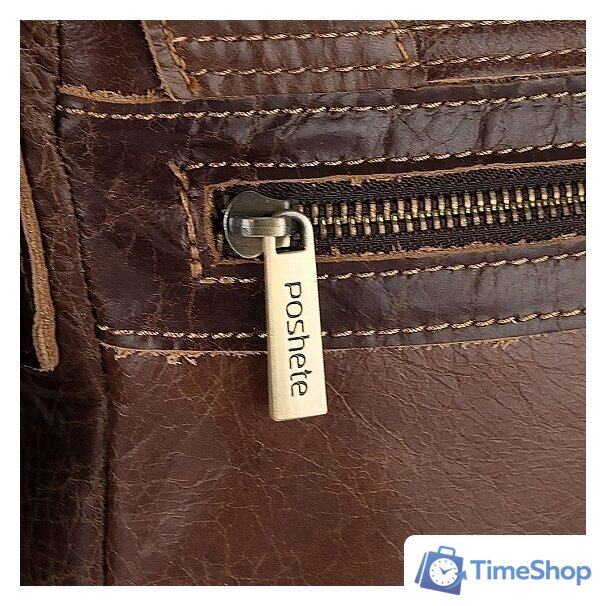 Сумка через плечо Poshete 253-1311-1-DBW (коричневый) - Изображение №14 — Интернет-магазин Time-Shop