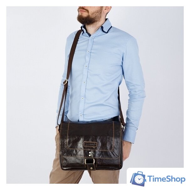 Сумка через плечо Poshete 253-1311-1-DBW (коричневый) - Изображение №18 — Интернет-магазин Time-Shop