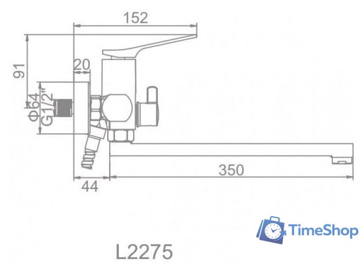 Смеситель Ledeme L2275 - Изображение №2 — Интернет-магазин Time-Shop