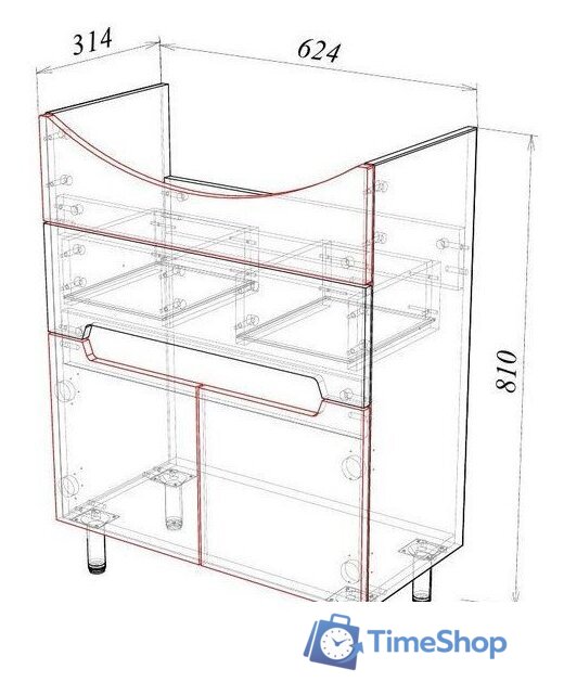  Garda Тумба под умывальник Marko-113 65 Т_ум_1ящ_2дв_650_Marko - Изображение №5 — Интернет-магазин Time-Shop
