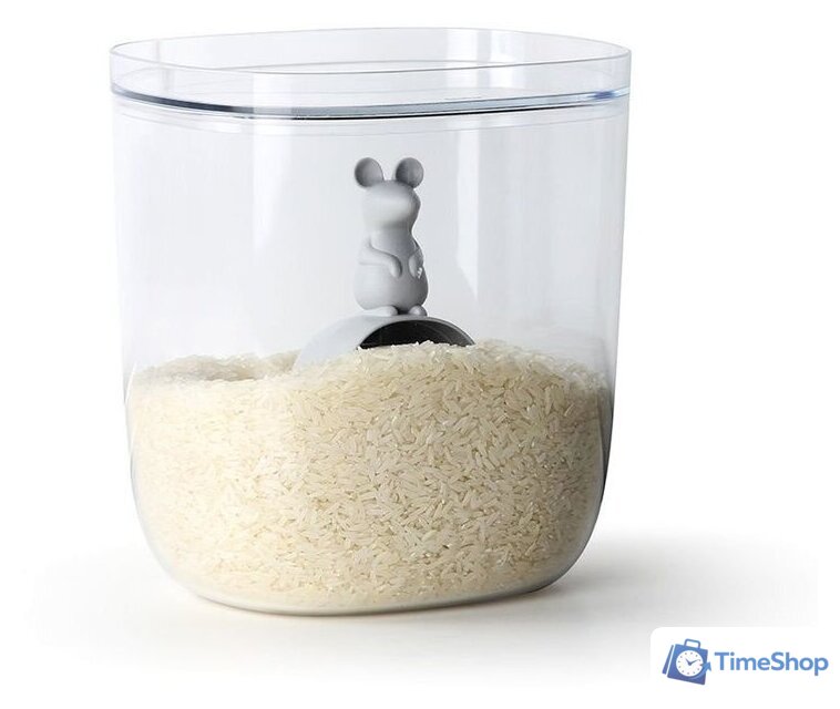 Набор емкостей Qualy Lucky Mouse QL10348-CL-GY - Изображение №1 — Интернет-магазин Time-Shop