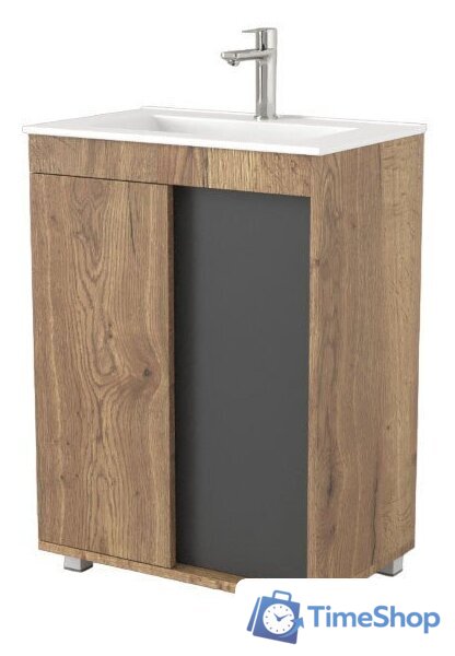  Дабер Тумба под умывальник 013 60 Т13.6.0.22 (дуб галифакс/серый) - Изображение №1 — Интернет-магазин Time-Shop