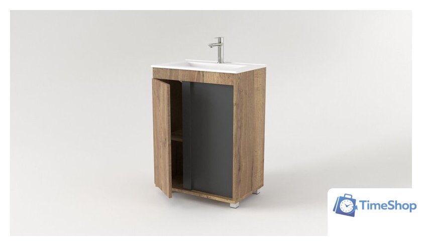  Дабер Тумба под умывальник 013 60 Т13.6.0.22 (дуб галифакс/серый) - Изображение №2 — Интернет-магазин Time-Shop