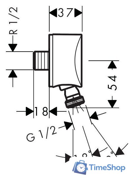 Шланговое подключение Hansgrohe FixFit 27506000 - Изображение №2 — Интернет-магазин Time-Shop