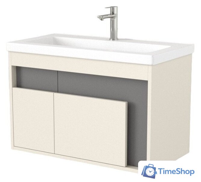  Дабер Тумба под умывальник 016 Тобага/Эридан 80 Т16.8Т.0.19 (бежевый/серый) - Изображение №1 — Интернет-магазин Time-Shop