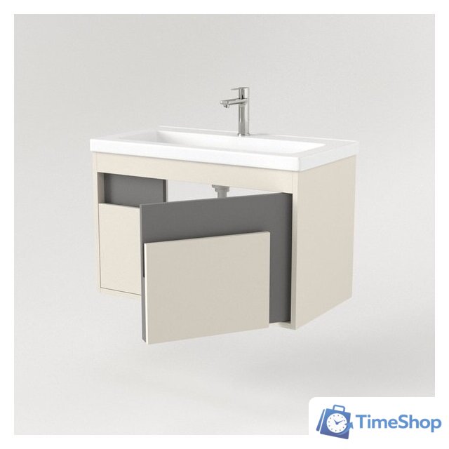  Дабер Тумба под умывальник 016 Тобага/Эридан 80 Т16.8Т.0.19 (бежевый/серый) - Изображение №3 — Интернет-магазин Time-Shop