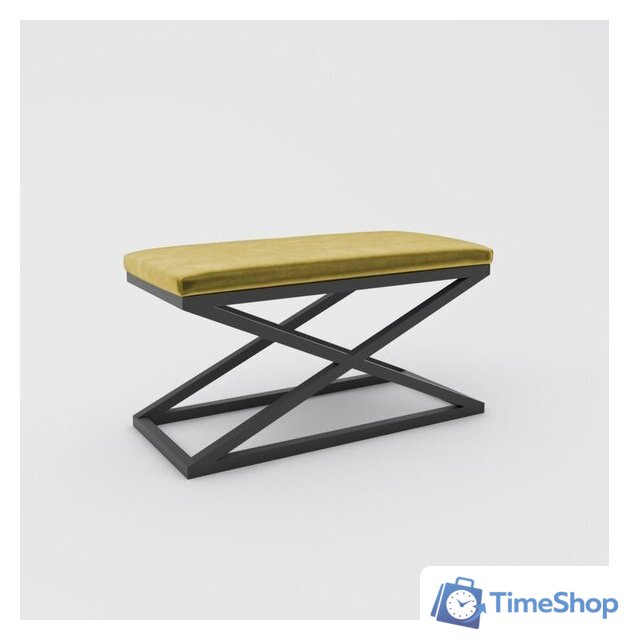 Банкетка Hype Mebel Трингл (черный/золото) - Изображение №1 — Интернет-магазин Time-Shop