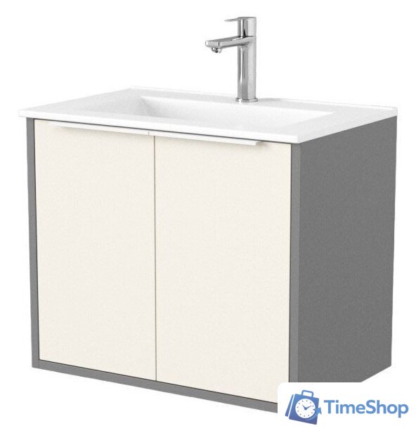  Дабер Тумба под умывальник 018 60 Т18.6.0.19Б (бежевый/серый/ручка белая) - Изображение №1 — Интернет-магазин Time-Shop