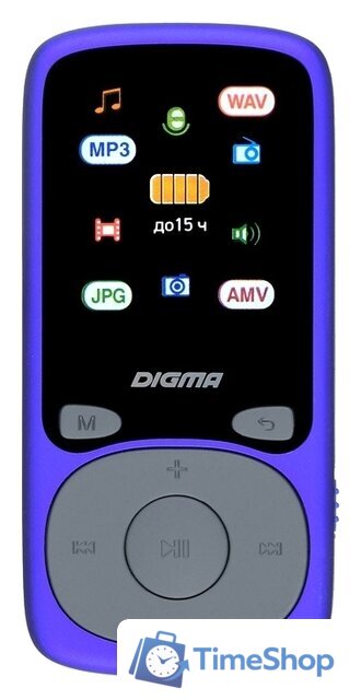 Плеер MP3 Digma B4 8GB (синий) - Изображение №1 — Интернет-магазин Time-Shop