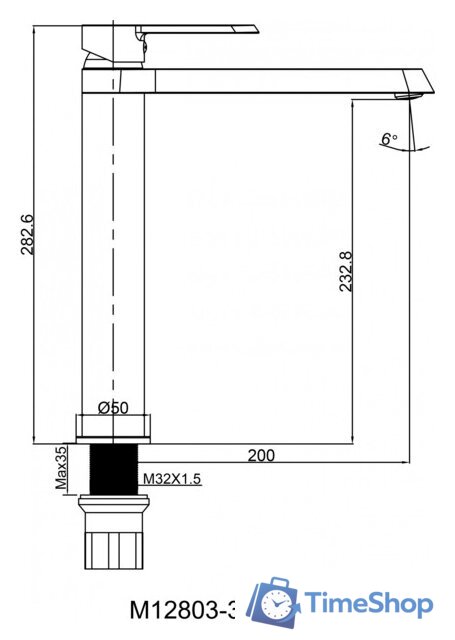 Смеситель Maxonor Pure Life PL11108-7 - Изображение №5 — Интернет-магазин Time-Shop
