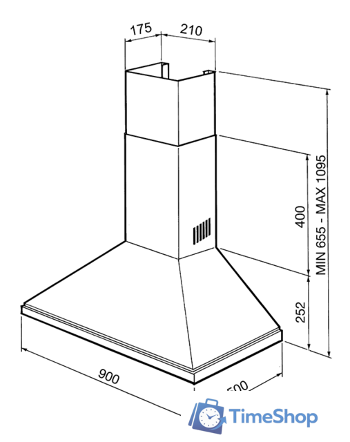 Кухонная вытяжка Smeg KSED95PE - Изображение №2 — Интернет-магазин Time-Shop