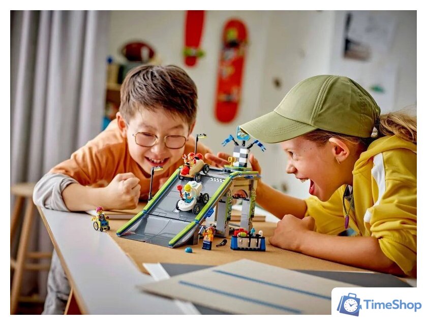 Конструктор LEGO City Без ограничений: трасса с рампами для гоночных авто 60460 - Изображение №9 — Интернет-магазин Time-Shop