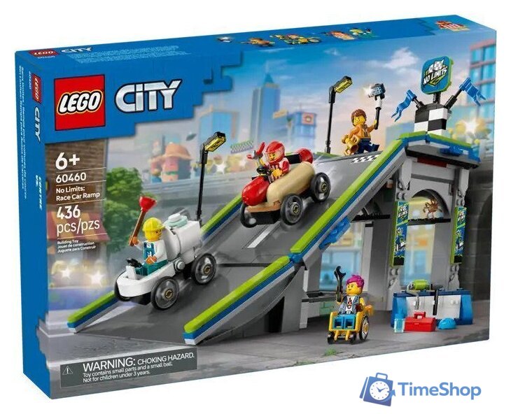 Конструктор LEGO City Без ограничений: трасса с рампами для гоночных авто 60460 - Изображение №1 — Интернет-магазин Time-Shop