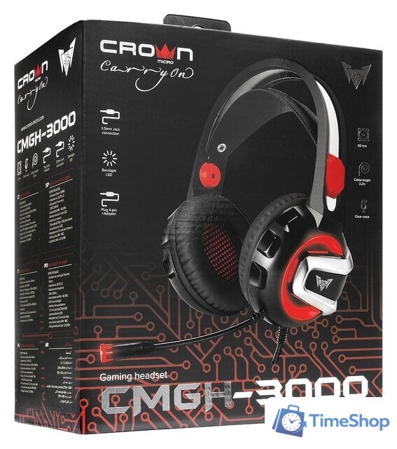 Наушники CrownMicro CMGH-3000 - Изображение №6 — Интернет-магазин Time-Shop