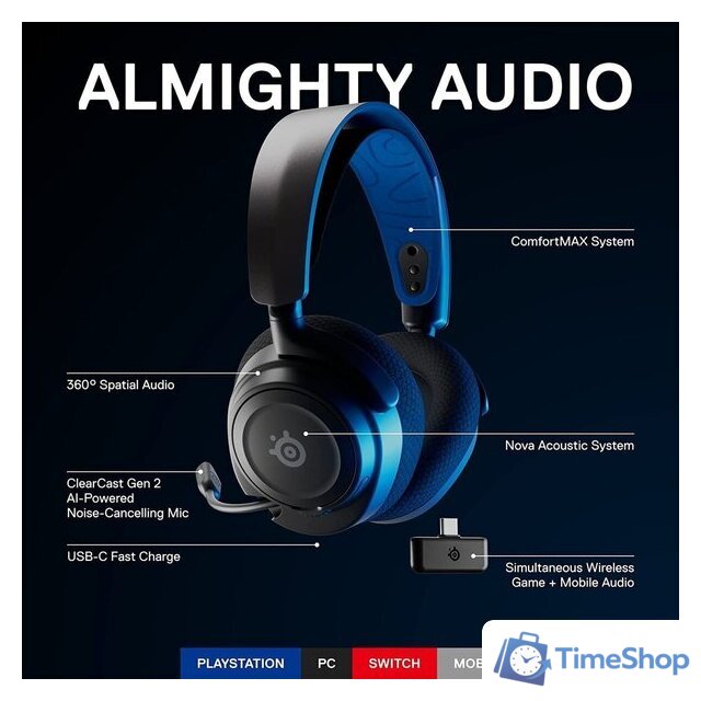 Наушники SteelSeries Arctis Nova 7 Wireless - Изображение №5 — Интернет-магазин Time-Shop