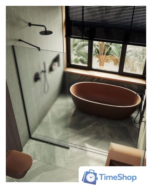 Душевая стенка MaybahGlass 195x89 MGD-690-6у (сатин стекло/черный) - Изображение №5 — Интернет-магазин Time-Shop