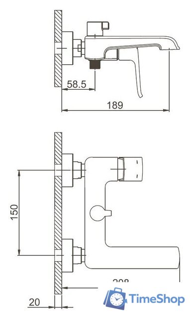 Смеситель Gappo G3250-8 - Изображение №2 — Интернет-магазин Time-Shop