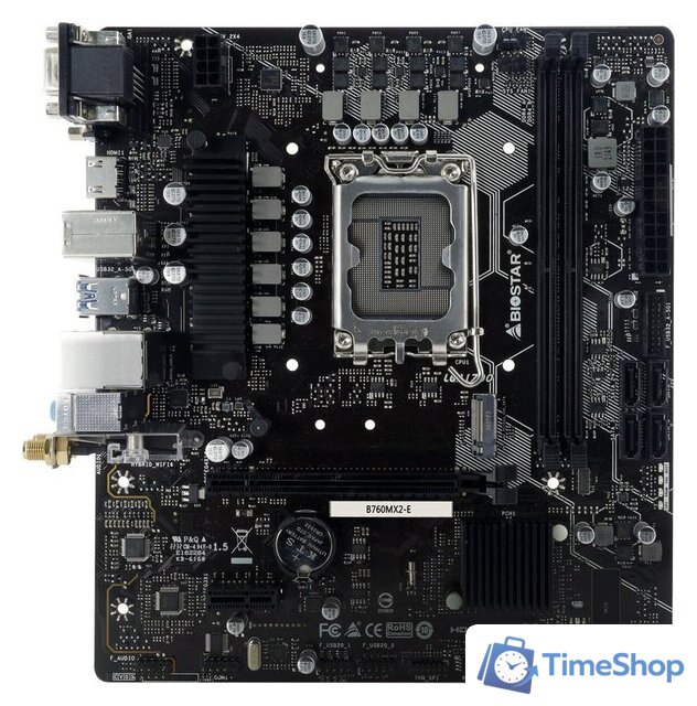 Материнская плата BIOSTAR B760MX2-E Ver. 6.1 - Изображение №1 — Интернет-магазин Time-Shop
