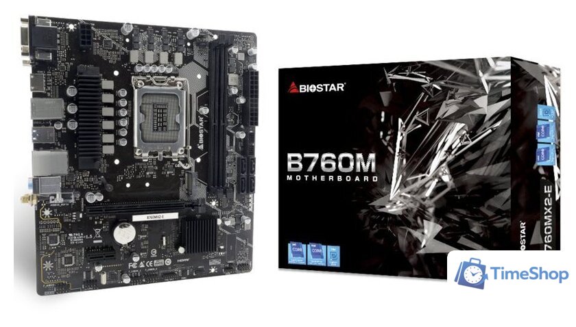 Материнская плата BIOSTAR B760MX2-E Ver. 6.1 - Изображение №2 — Интернет-магазин Time-Shop
