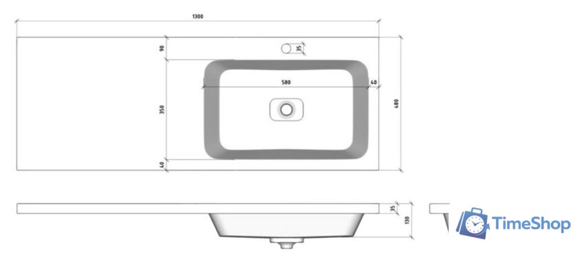 Умывальник Madera Kamilla 130 R - Изображение №6 — Интернет-магазин Time-Shop