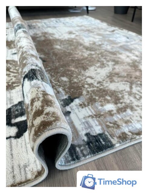 Ковер для жилой комнаты Radjab Carpet Бьянка Прямоугольник D009A 8563RK-B (1x2, Cream Shirink/Blue Fdy) - Изображение №3 — Интернет-магазин Time-Shop