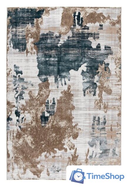 Ковер для жилой комнаты Radjab Carpet Бьянка Прямоугольник D009A 8563RK-B (1x2, Cream Shirink/Blue Fdy) - Изображение №1 — Интернет-магазин Time-Shop