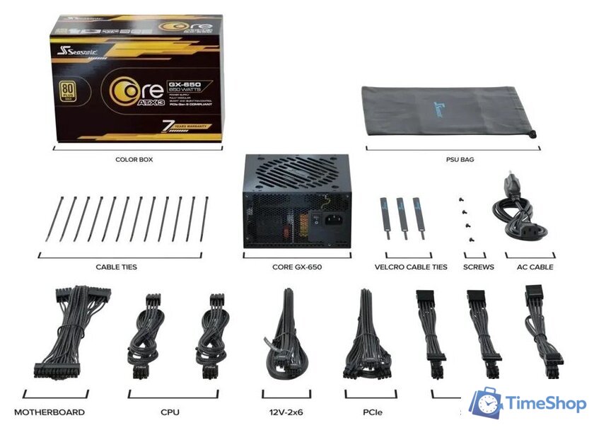Блок питания Seasonic Core GX-650 ATX 3.1 - Изображение №9 — Интернет-магазин Time-Shop
