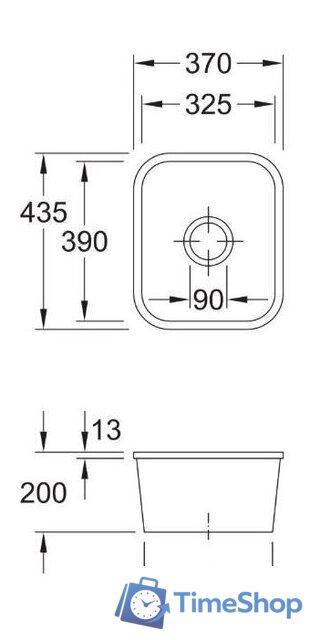 Кухонная мойка Villeroy & Boch Cisterna 45 670402KR - Изображение №1 — Интернет-магазин Time-Shop
