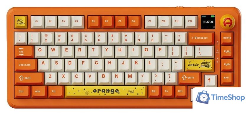 Клавиатура Ajazz AK820 Max Plus (оранжевый/белый, Ajazz Avocado) - Изображение №1 — Интернет-магазин Time-Shop