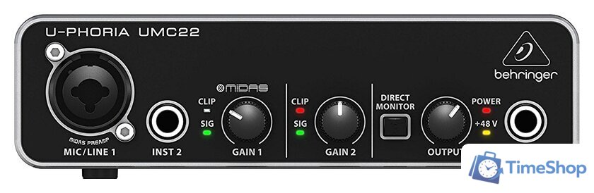 Аудиоинтерфейс Behringer U-Phoria UMC22 - Изображение №1 — Интернет-магазин Time-Shop