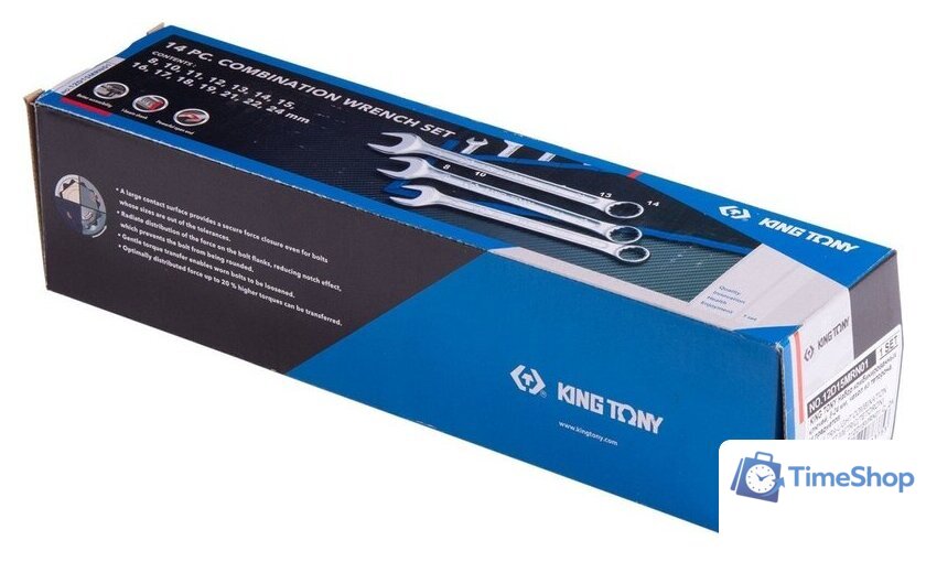 Набор ключей King Tony 12D15MRN01 (14 предметов) - Изображение №2 — Интернет-магазин Time-Shop