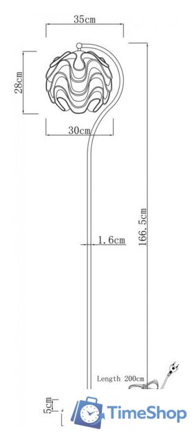 Торшер Moderli Flake V11010-F - Изображение №2 — Интернет-магазин Time-Shop