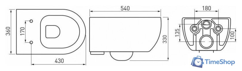Унитаз подвесной Berges Wasserhaus Ego XL 082038 - Изображение №8 — Интернет-магазин Time-Shop