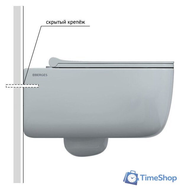 Унитаз подвесной Berges Wasserhaus Ego XL 082038 - Изображение №6 — Интернет-магазин Time-Shop