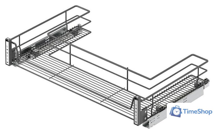 Корзина выдвижная Starax S-2353-A 80 (крепление на фасаде, антрацит) - Изображение №1 — Интернет-магазин Time-Shop