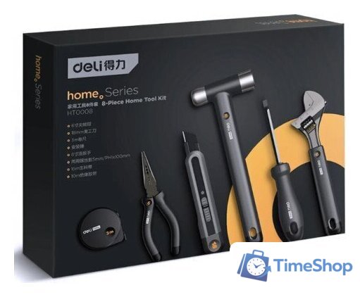 Набор домашнего мастера Deli EHT0008 (8 предметов) - Изображение №2 — Интернет-магазин Time-Shop