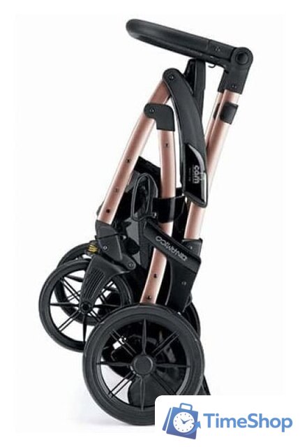 Универсальная коляска CAM Tris Smart (3 в 1, черный/розовый) - Изображение №4 — Интернет-магазин Time-Shop