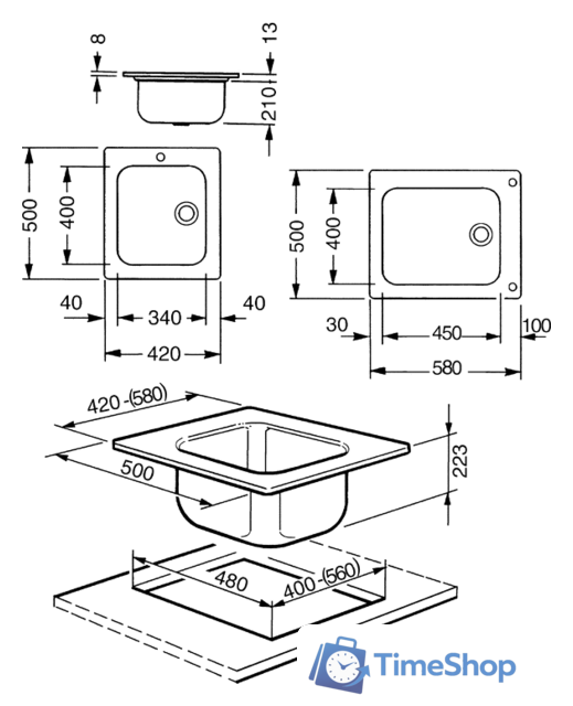 Кухонная мойка Smeg VS45-P3 - Изображение №3 — Интернет-магазин Time-Shop