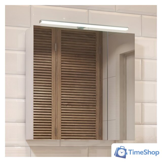  Vigo Шкаф с зеркалом навесной Plaza 700 со светильником - Изображение №3 — Интернет-магазин Time-Shop