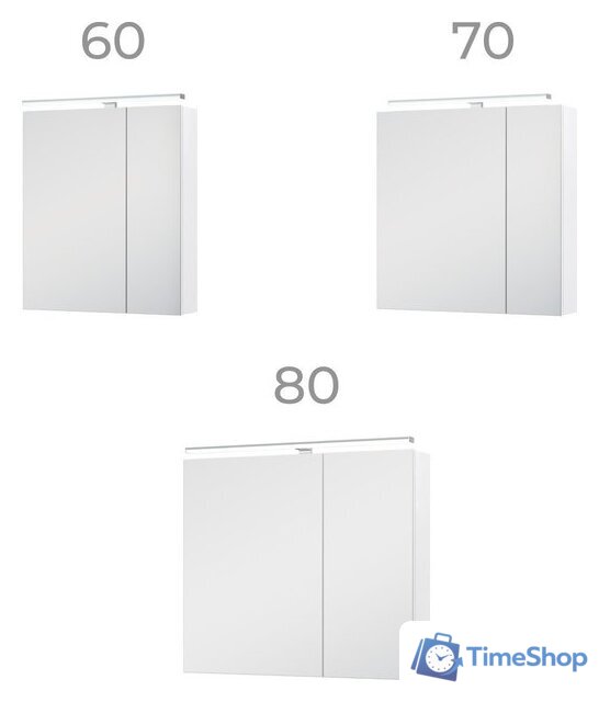  Vigo Шкаф с зеркалом навесной Plaza 700 со светильником - Изображение №7 — Интернет-магазин Time-Shop