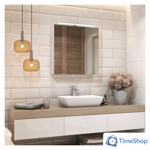  Vigo Шкаф с зеркалом навесной Plaza 700 со светильником - Изображение №5 — Интернет-магазин Time-Shop