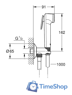 Гигиенический душ Grohe Tempesta-F Trigger Spray 30 26358000 - Изображение №2 — Интернет-магазин Time-Shop