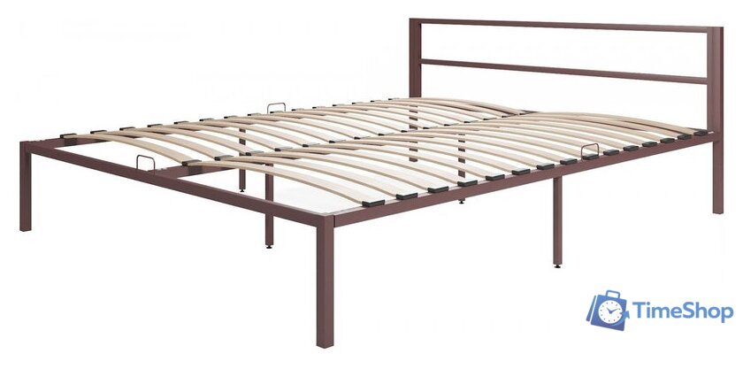 Кровать Князев Мебель Берта БА.160.190.Б (коричневый муар) - Изображение №1 — Интернет-магазин Time-Shop