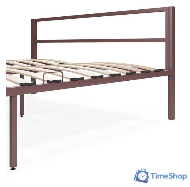 Кровать Князев Мебель Берта БА.160.190.Б (коричневый муар) - Изображение №2 — Интернет-магазин Time-Shop