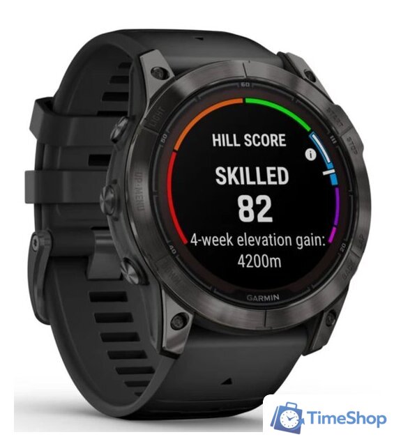 Умные часы Garmin Fenix 7X Pro Sapphire Solar (карбоново-серый титан/черный) - Изображение №3 — Интернет-магазин Time-Shop