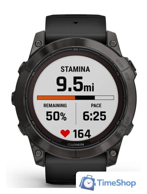 Умные часы Garmin Fenix 7X Pro Sapphire Solar (карбоново-серый титан/черный) - Изображение №9 — Интернет-магазин Time-Shop
