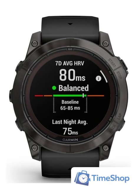 Умные часы Garmin Fenix 7X Pro Sapphire Solar (карбоново-серый титан/черный) - Изображение №5 — Интернет-магазин Time-Shop