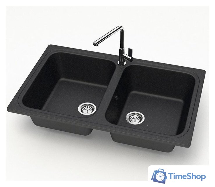 Кухонная мойка MARRBAXX Карельский камень модель 20/Q4 F020Q004 (черный) - Изображение №2 — Интернет-магазин Time-Shop